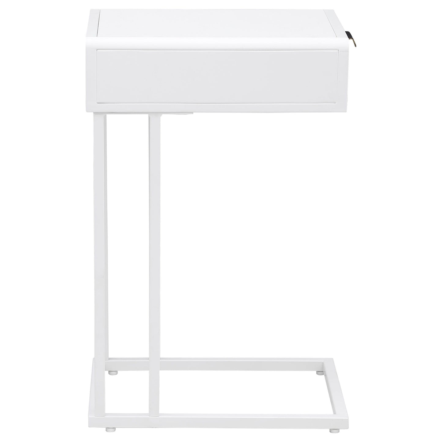 Amherst - 1-Drawer Radio Weave Cane Metal Side Table