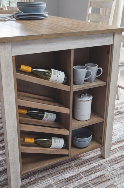 Skempton - White - Rectangular Counter Table With Storage