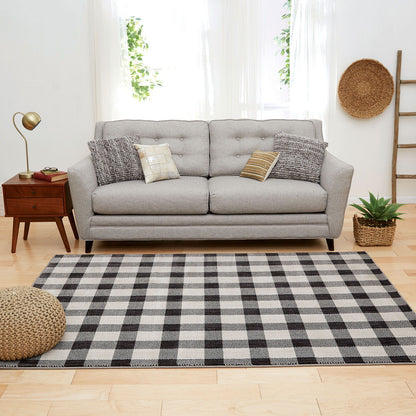 Kendrick - 5' x 7' Plaid Area Rug - Gingham Onyx