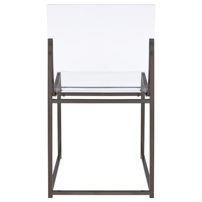 Adino - Acrylic Dining Side Chair (Set of 2) - Black Nickel