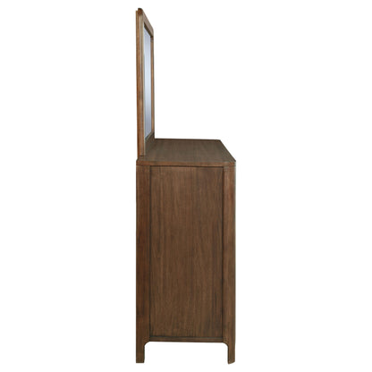 Maderia - 8-Drawer Dresser And Mirror - Walnut