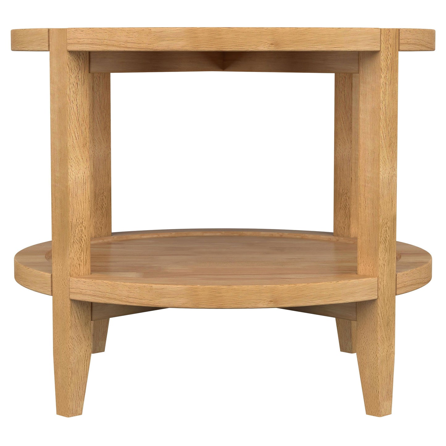Camillo - Round Solid Wood Side End Table - Maple