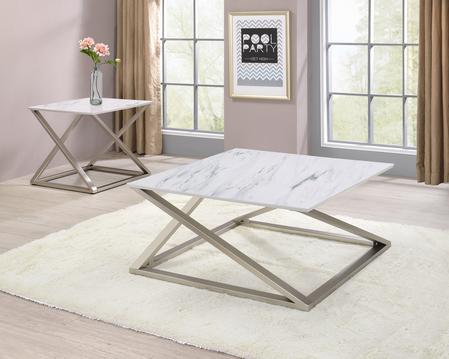 Zurich - 3 Piece Occasional Table Set - White