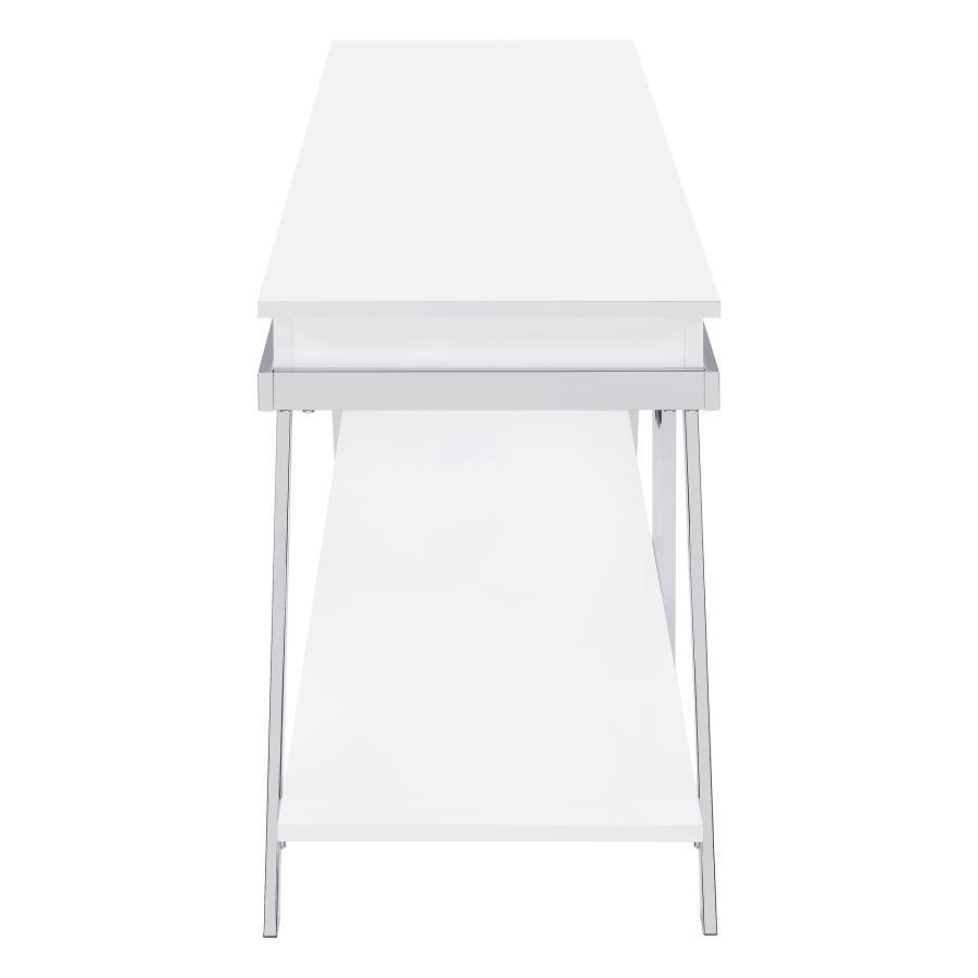 Marcia - 1-Drawer Wood TV Stand - White High Gloss
