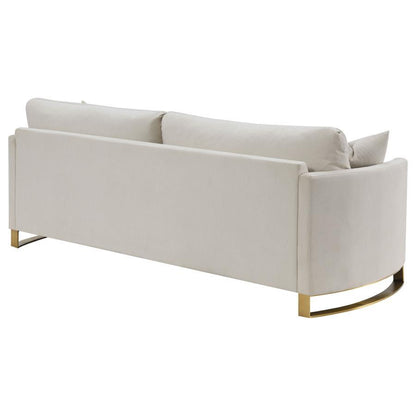 Corliss - Upholstered Arched Arm Sofa - Beige