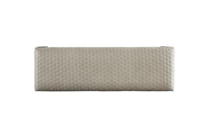 House - Beatrice Bench - Two Tone Beige Fabric, Charcoal Finish