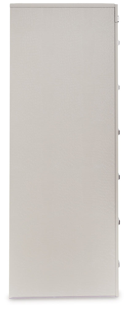 Zyniden - Silver - Five Drawer Chest