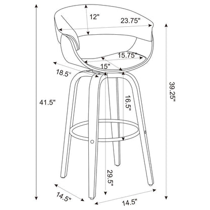 Zion - Upholstered Swivel Bar Stool
