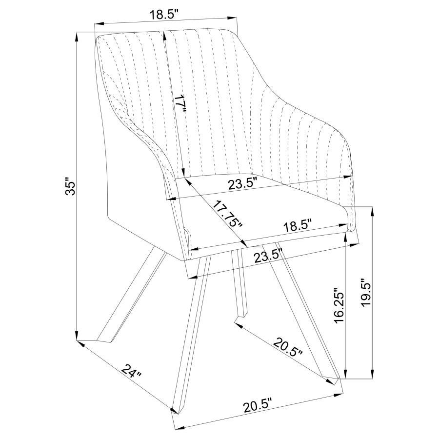 Arika - Upholstered Swivel Dining Arm Chair