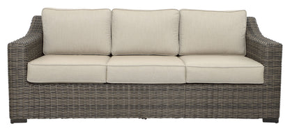 Jones - Outdoor Resin Wicker Sofa - Brown